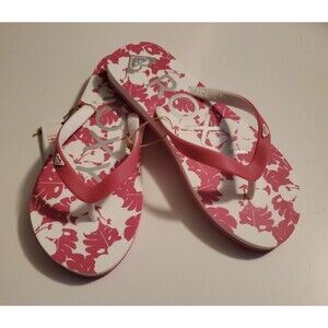 Roxy Girl's Tahiti Sandal VII (7)- White / Pink - New- Various Sizes